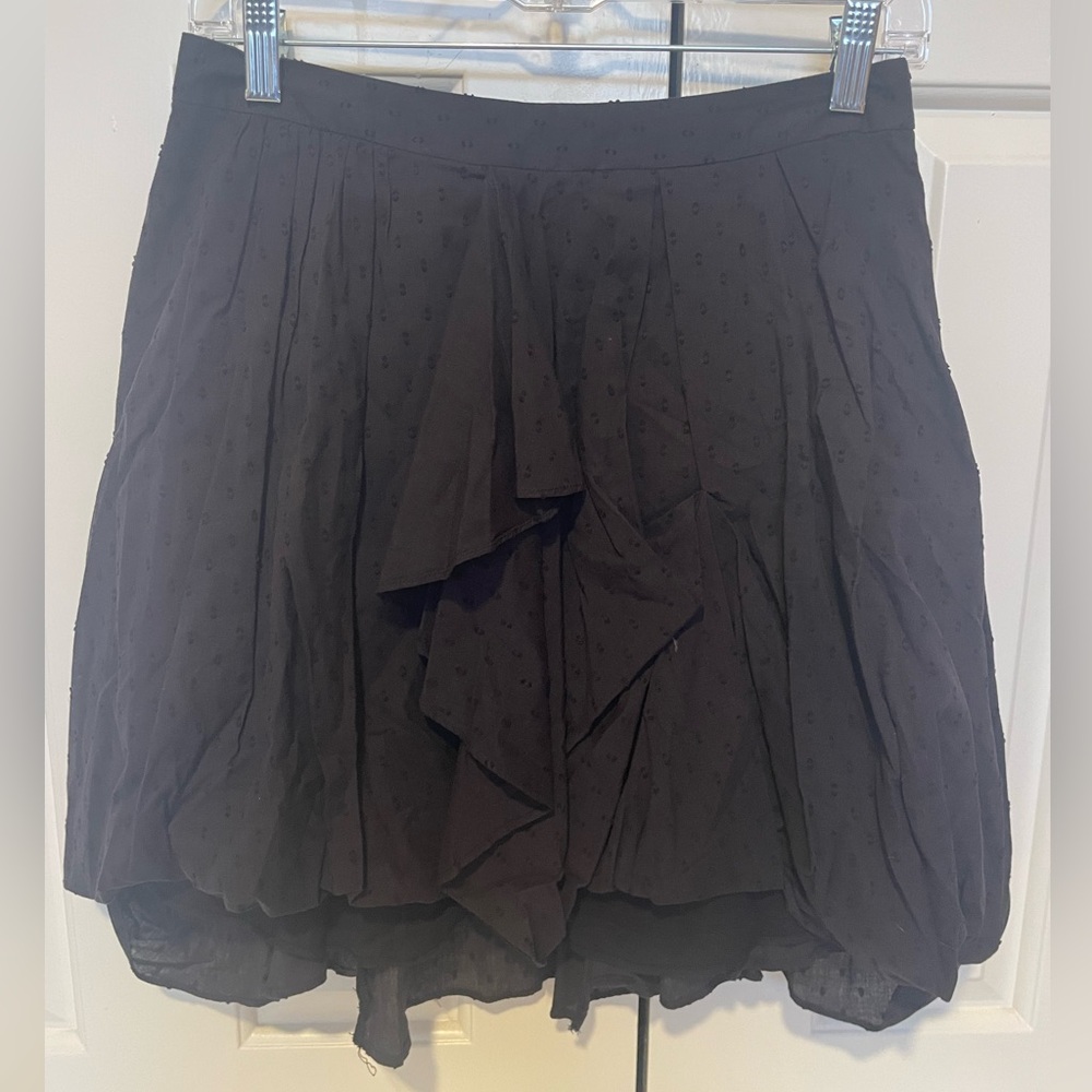 Kinder Aggugini asymmetrical peplum style skirt in black